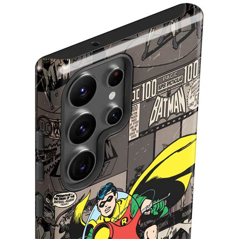 DC Comics Robin Vintage Action pose pattern Galaxy S23 Ultra Pro Case