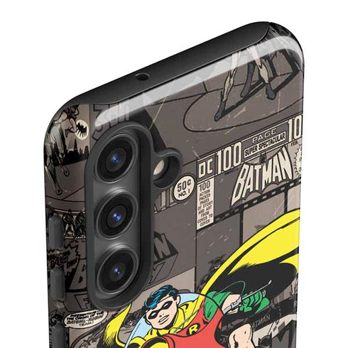 DC Comics Robin Vintage Action pose pattern Galaxy S25 Impact Case