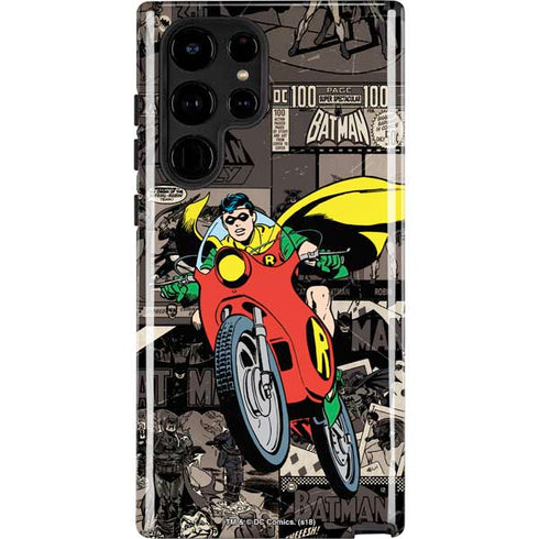 DC Comics Robin Vintage Action pose pattern Galaxy Cases