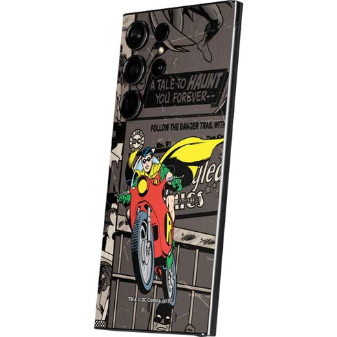 DC Comics Robin Vintage Action pose pattern Galaxy S25 Ultra Skin