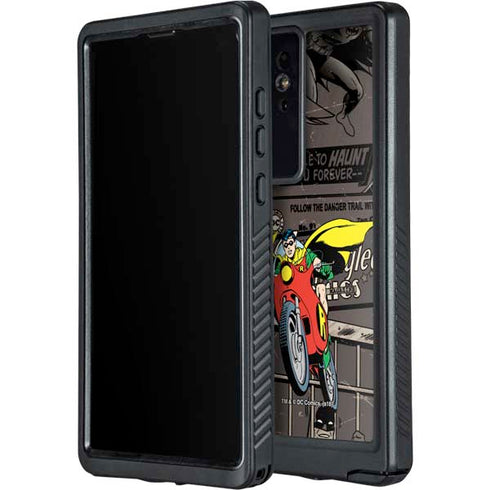 DC Comics Robin Vintage Action pose pattern Galaxy S24 Ultra Waterproof Case