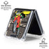 DC Comics Robin Vintage Action pose pattern Galaxy Z Flip6 Clear Case