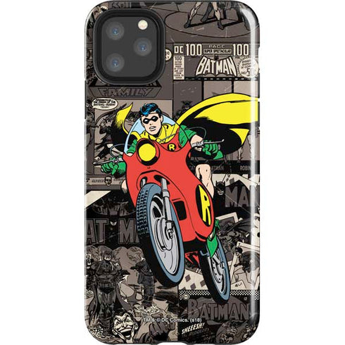 DC Comics Robin Vintage Action pose pattern iPhone Cases
