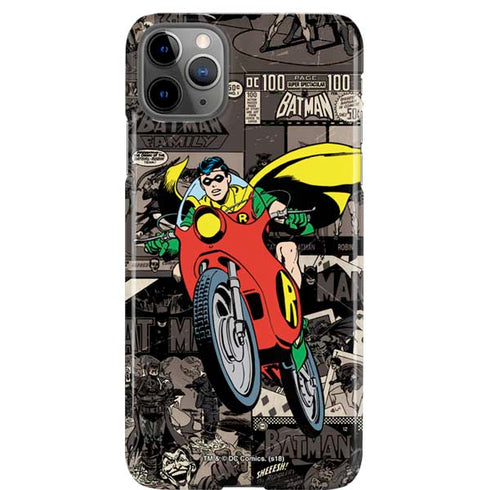 DC Comics Robin Vintage Action pose pattern iPhone Cases