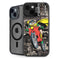 DC Comics Robin Vintage Action pose pattern iPhone 15 Plus Kickstand Case