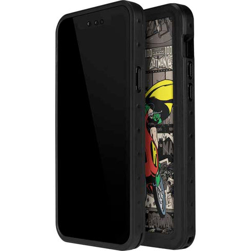 DC Comics Robin Vintage Action pose pattern iPhone 15 Pro Waterproof Case