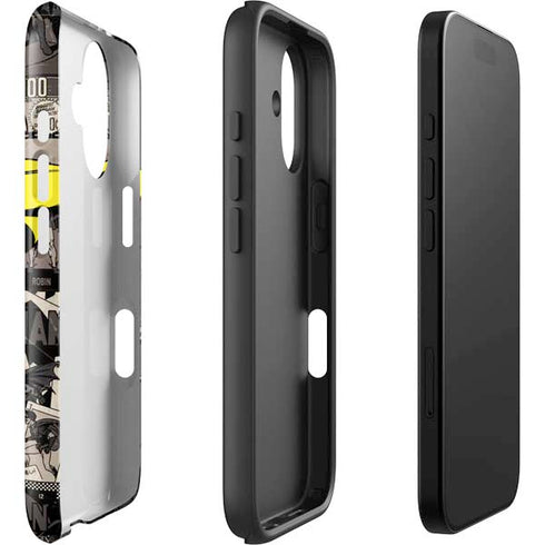 DC Comics Robin Vintage Action pose pattern iPhone 16 Impact Case