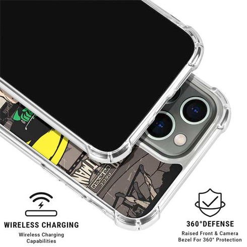 DC Comics Robin Vintage Action pose pattern iPhone 16 Pro Clear Case