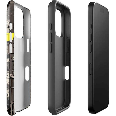 DC Comics Robin Vintage Action pose pattern iPhone 16 Pro Impact Case