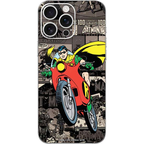 DC Comics Robin Vintage Action pose pattern iPhone 16 Pro Max Skin