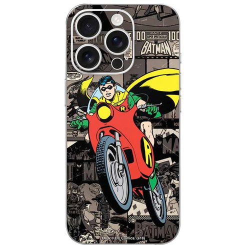 DC Comics Robin Vintage Action pose pattern iPhone 16 Pro Skin