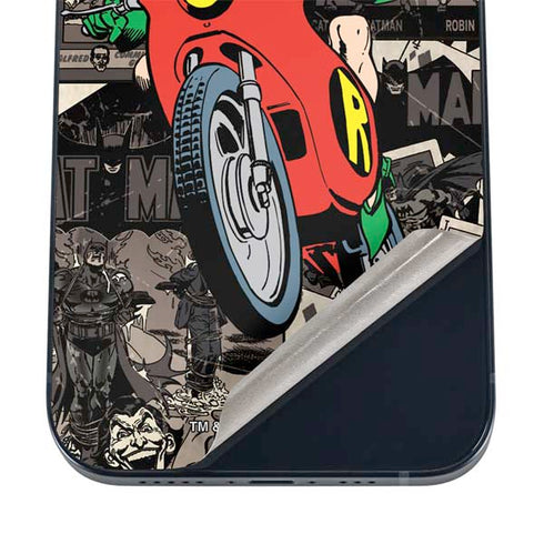 DC Comics Robin Vintage Action pose pattern iPhone 16 Skin