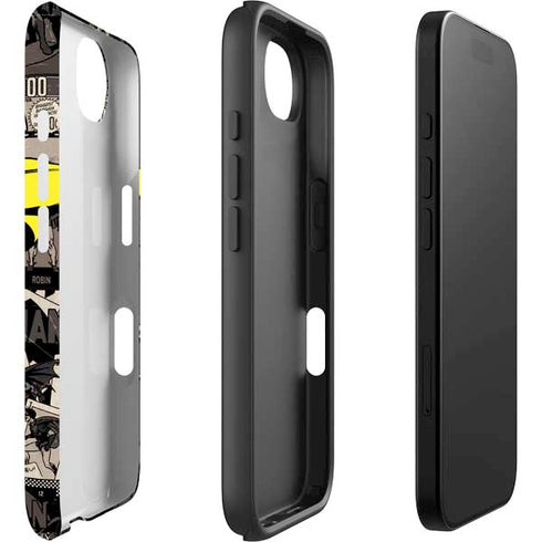 DC Comics Robin Vintage Action pose pattern iPhone 16e Impact Case