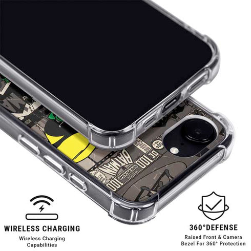 DC Comics Robin Vintage Action pose pattern iPhone 16e MagSafe Case
