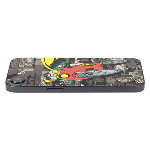 DC Comics Robin Vintage Action pose pattern iPhone 16e Skin