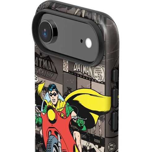 DC Comics Robin Vintage Action pose pattern iPhone 17 Air Impact Case