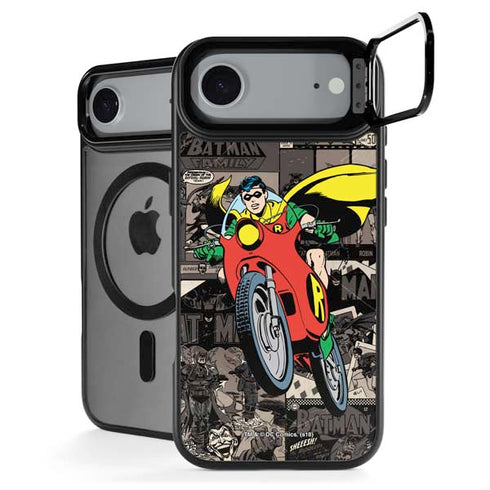 DC Comics Robin Vintage Action pose pattern iPhone 17 Air Kickstand Case