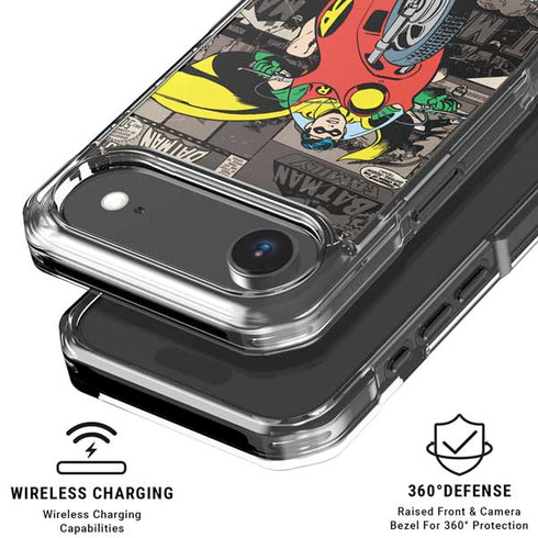 DC Comics Robin Vintage Action pose pattern iPhone 17 Air MagSafe Case
