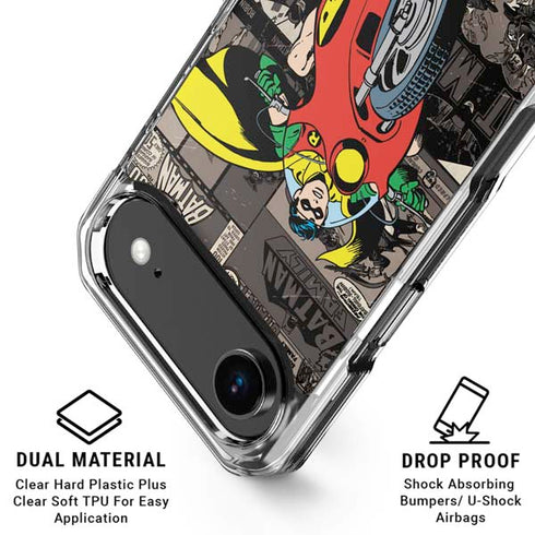 DC Comics Robin Vintage Action pose pattern iPhone 17 Air MagSafe Case