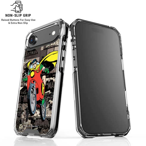 DC Comics Robin Vintage Action pose pattern iPhone 17 Air MagSafe Case