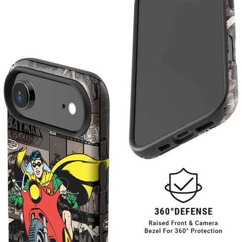 DC Comics Robin Vintage Action pose pattern iPhone 17 Air Magsafe Impact Case