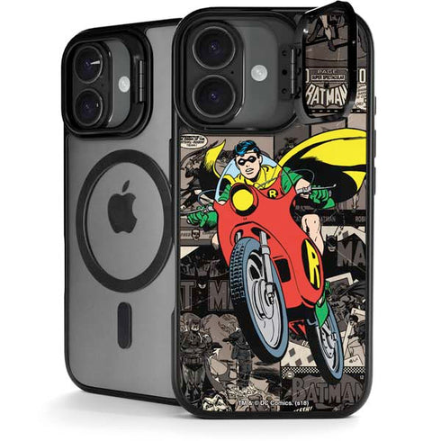 DC Comics Robin Vintage Action pose pattern iPhone 17 Kickstand Case