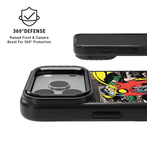 DC Comics Robin Vintage Action pose pattern iPhone 17 Pro Max Kickstand Case