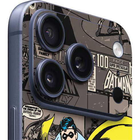 DC Comics Robin Vintage Action pose pattern iPhone 17 Pro Skin