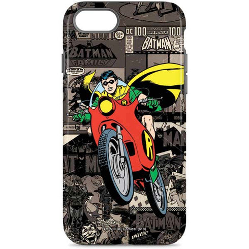 DC Comics Robin Vintage Action pose pattern iPhone Cases