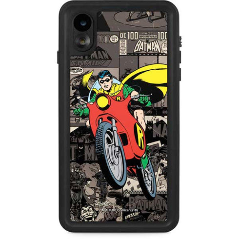 DC Comics Robin Vintage Action pose pattern iPhone Cases