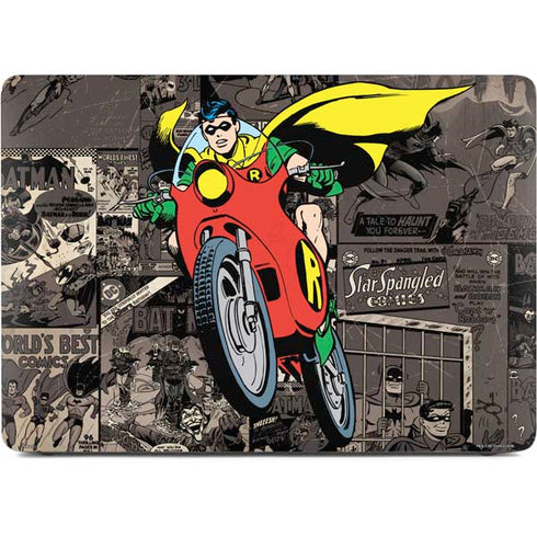DC Comics Robin Vintage Action pose pattern Apple MacBook Air Skin