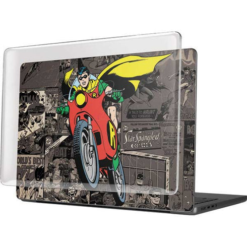 DC Comics Robin Vintage Action pose pattern MacBook Pro 14in (2021-24) Case plus Skin