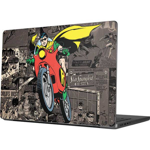 DC Comics Robin Vintage Action pose pattern Apple MacBook Pro 14-inch Skin