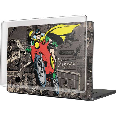 DC Comics Robin Vintage Action pose pattern MacBook Cases