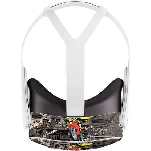 DC Comics Robin Vintage Action pose pattern Meta Quest 3S Skin