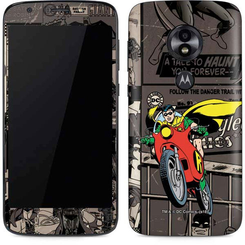 DC Comics Robin Vintage Action pose pattern Moto E5 Play Skin