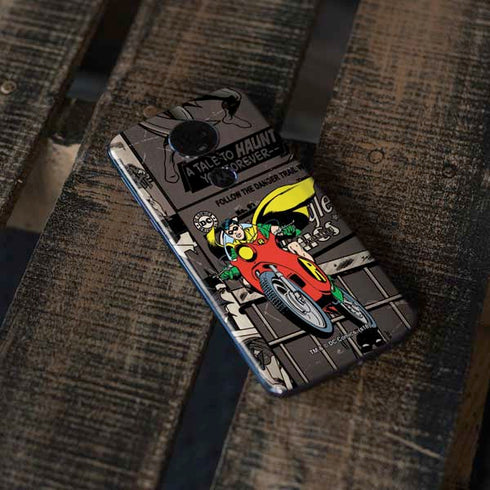 DC Comics Robin Vintage Action pose pattern Moto E5 Plus Skin