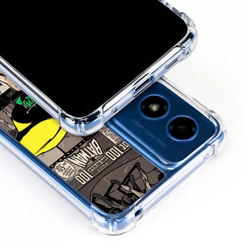 DC Comics Robin Vintage Action pose pattern Moto G Play 4G (2024) Clear Case