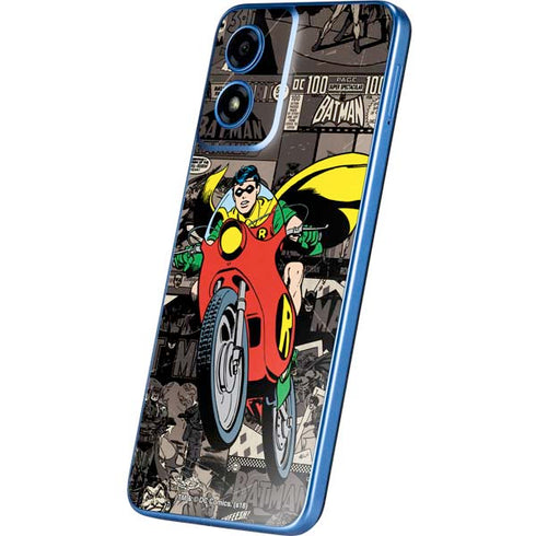 DC Comics Robin Vintage Action pose pattern Moto G Play 4G (2024) Skin