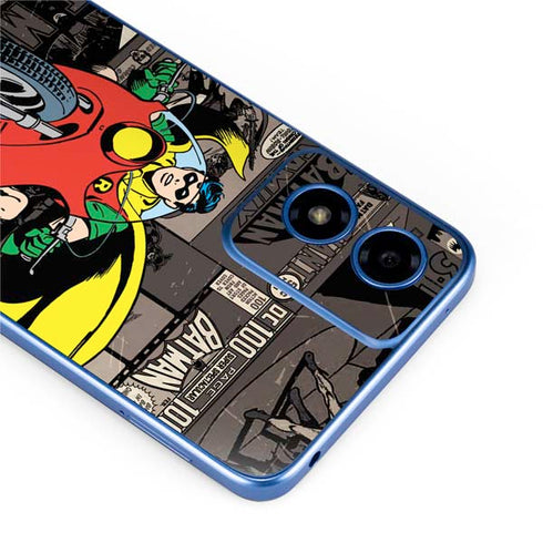 DC Comics Robin Vintage Action pose pattern Moto G Play 4G (2024) Skin