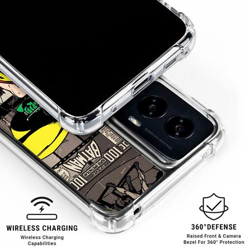 DC Comics Robin Vintage Action pose pattern Moto G Power 5G (2024) Clear Case