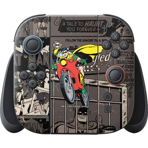 DC Comics Robin Vintage Action pose pattern Nintendo Skins