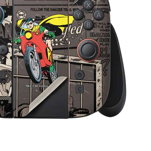 DC Comics Robin Vintage Action pose pattern Nintendo Switch 2 (2025) Joy-Con Controller Skin