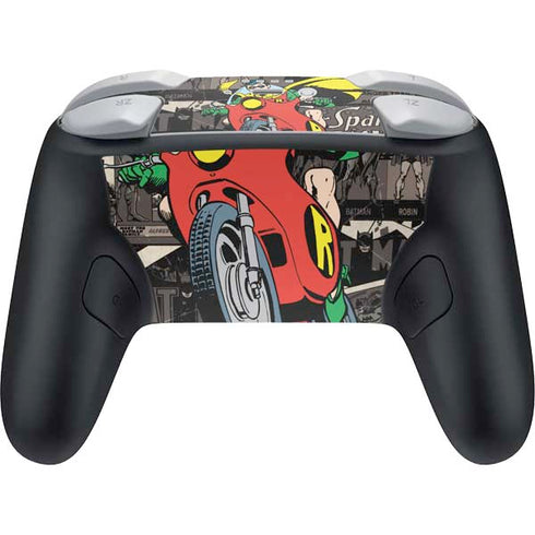 DC Comics Robin Vintage Action pose pattern Nintendo Switch 2 (2025) Pro Controller Skin
