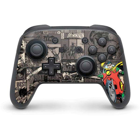 DC Comics Robin Vintage Action pose pattern Nintendo Skins