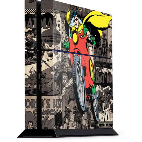 DC Comics Robin Vintage Action pose pattern PlayStation PS4 Skins