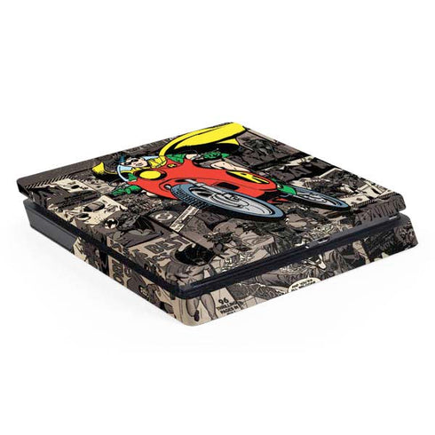 DC Comics Robin Vintage Action pose pattern PS4 Slim Skin
