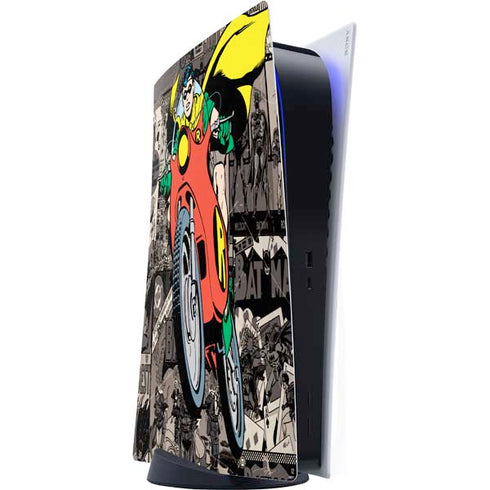DC Comics Robin Vintage Action pose pattern PlayStation PS5 Skins