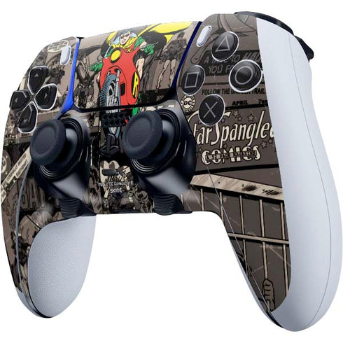 DC Comics Robin Vintage Action pose pattern PS5 DualSense Edge Pro Controller Skin