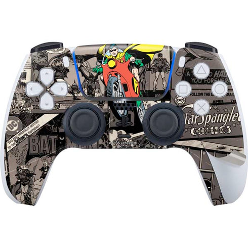 DC Comics Robin Vintage Action pose pattern PS5 Pro Bundle Skin